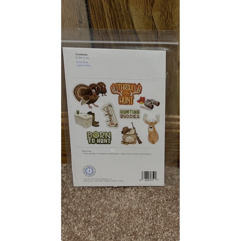 Creative Memories Grateful Harvest Hunting Embellishments 9 Die Cuts New